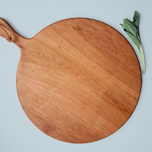 Large Charcuterie Board / Cherry / Round Paddle Board image 5