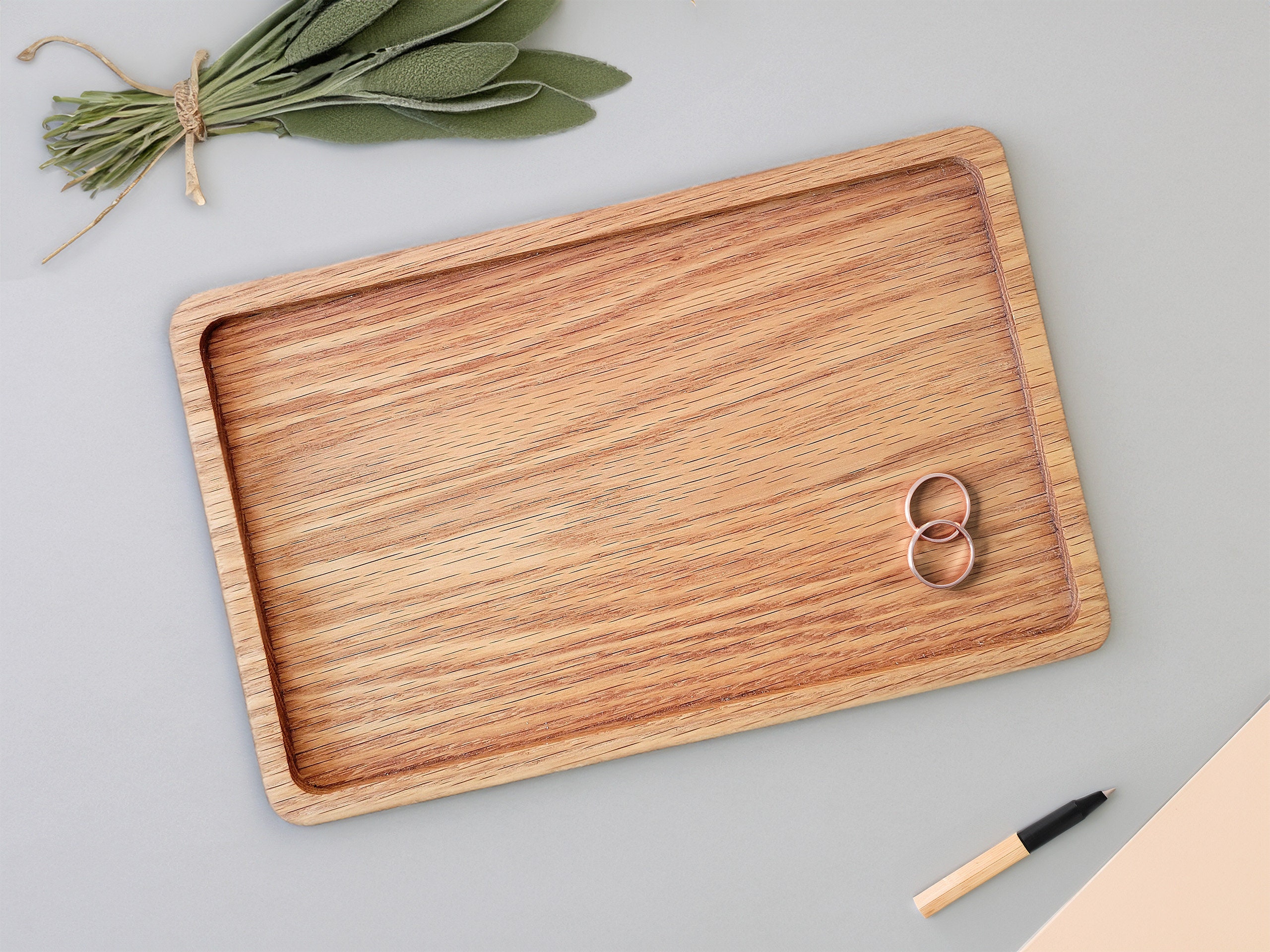 Wood Tray / Red Oak / Catchall + Valet Tray - Etsy