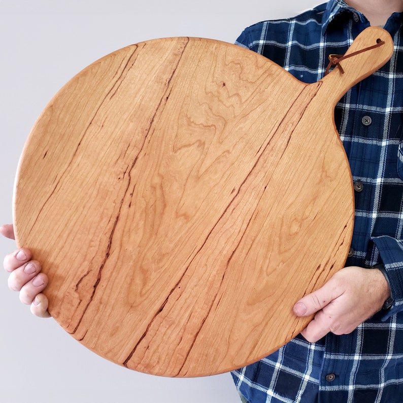 Large Charcuterie Board / Cherry / Round Paddle Board image 1