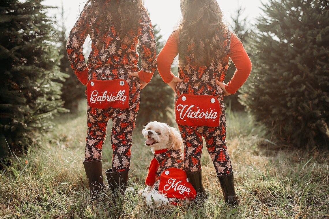 Dog Pajamas Christmas Pajamas Dog Clothing Christmas Etsy