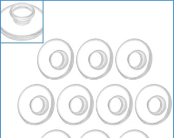 10 pièces 7 mm plaquettes de nez rondes en silicone transparent lunettes de vue enfichables Spécifications de lecture lunettes anti-dérapant fente d'insertion fendue sur le remplacement