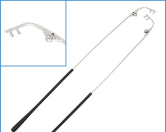 2pcs Silver 16cm Metal Rimless Eyeglass Temple Arms with Ear Hook Tips Glasses Frame 3mm Barbs Reading Specs Spectacles End Tip Insert Arm