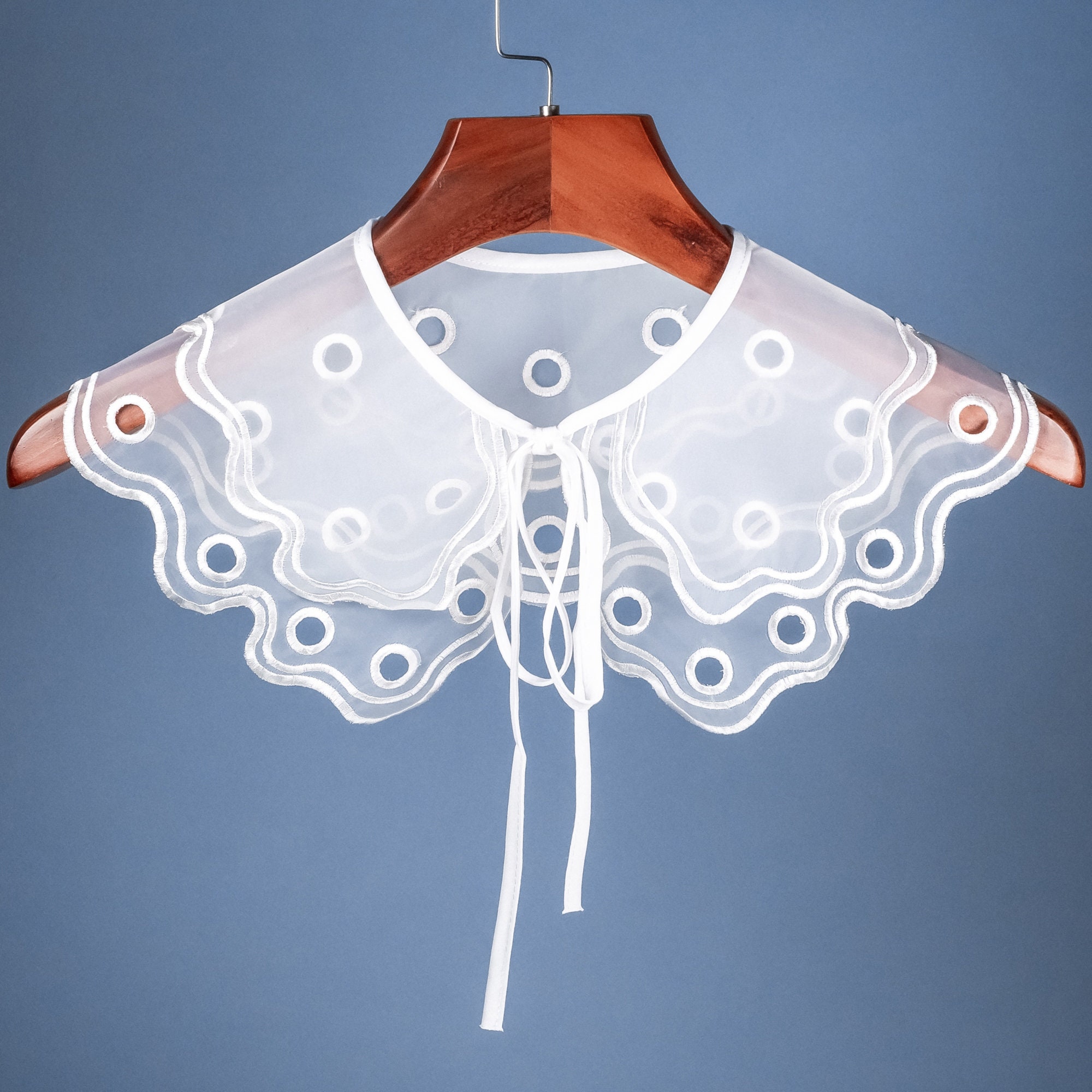 White Decorative Bertha Lace Sheer Collar Design for Women - Etsy Denmark