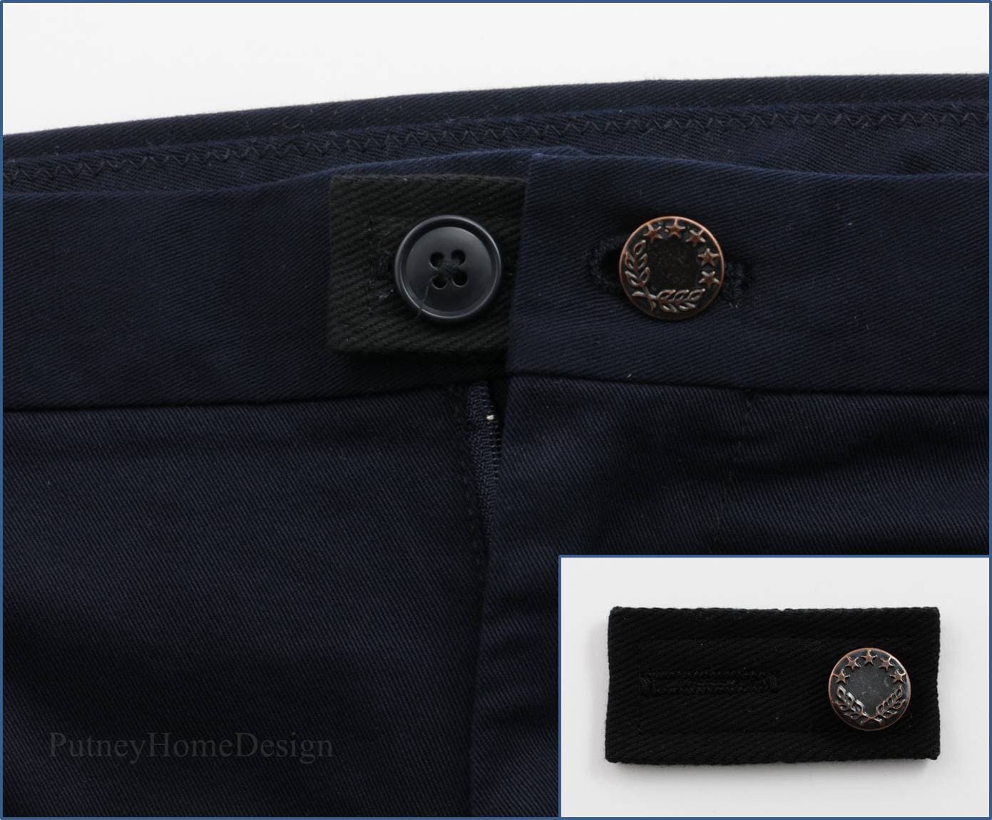 Grey Pants Shorts Jeans Trouser Waist Extension Expander Extend Size Button 