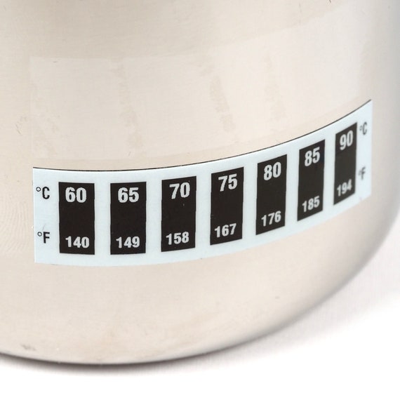 Etichetta adesiva sensibile alla temperatura da 60 a 90 gradi Celsius Termometro  adesivo per barista Caffè Latte Cottura a vapore Riscaldamento Calore -   Italia