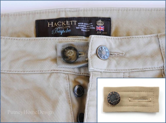 White Pants Shorts Jeans Trousers Waist Extension Expander Extend Size Button WB