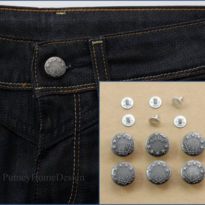 6pcs 17mm Antique Bronze Jeans Denim Buttons Hammer Press on