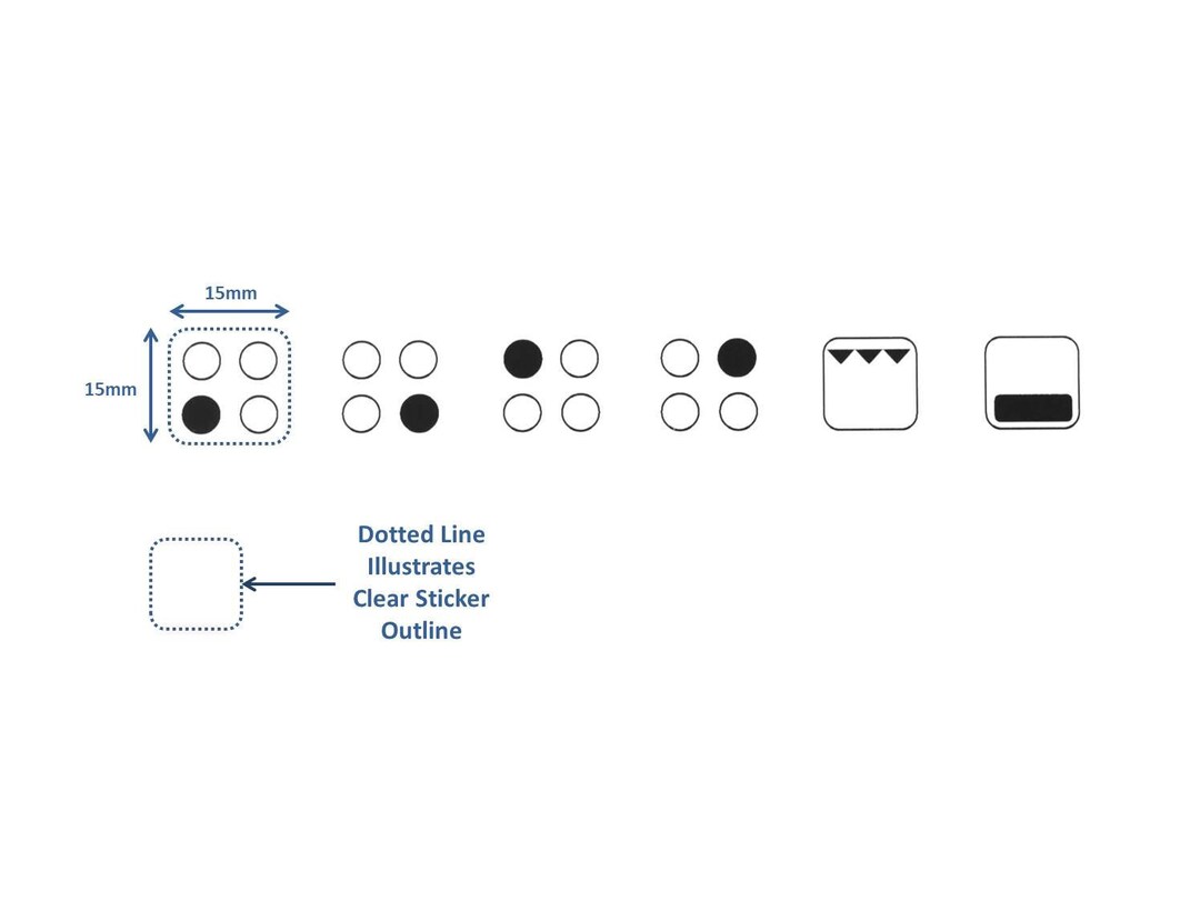 4 Hob Stove Self Adhesive Labels Black Print With Transparent