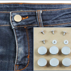 10 Sets Screw Jeans Buttonsmetal Jeans Tacks Metal Jeans Button No-sew  Nailless Removable Jean Buttons Repair Kit Rivets for Jeans Jackets -   Israel