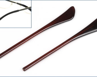 Brown 7cm Glasses Eyeglass Plastic End Tipped Ear Hook Temple Frame Tip Replacement Piece Reading Specs Spectacles End Part Accessory