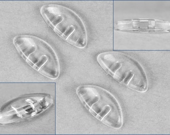 4 pz Naselli a Forma di D Silicone Trasparente Push In Porsche Occhiali da Vista Occhiali da Lettura Occhiali Antiscivolo Inserto di Spinta Intaglio Su