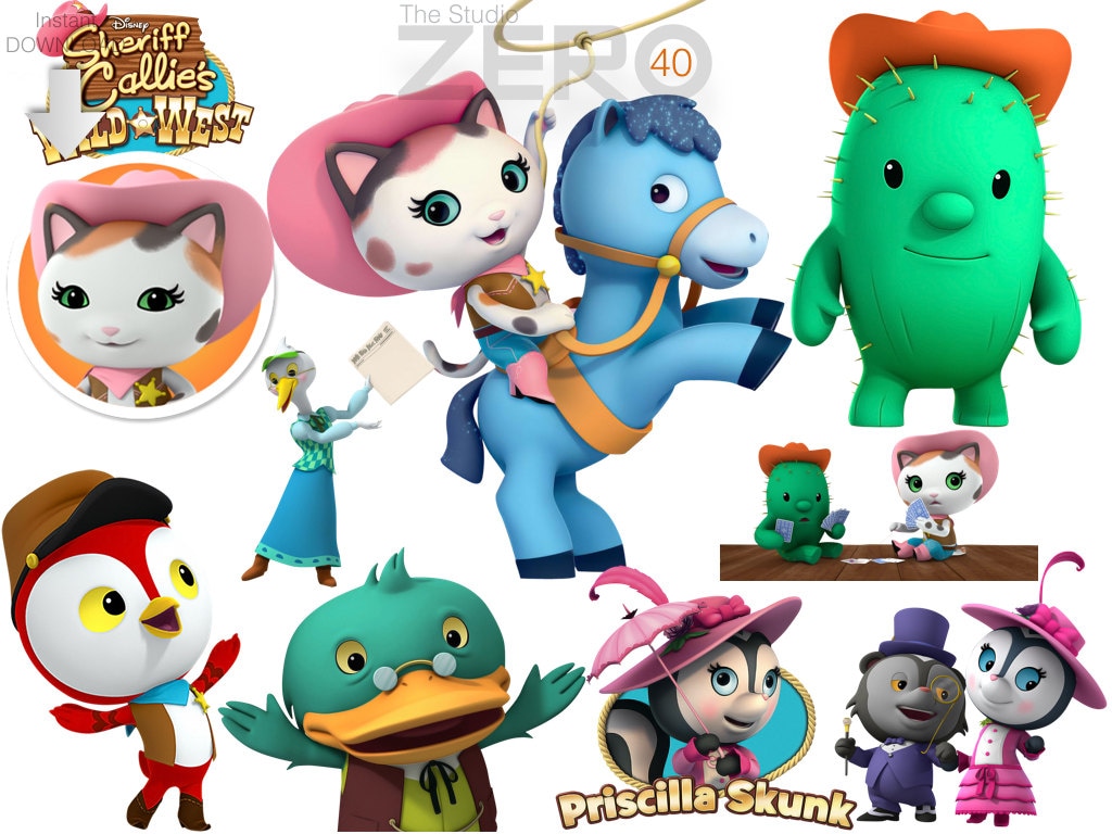 40 Sheriff Callie's Clipart Wild Wes 300DPI Instant | Etsy