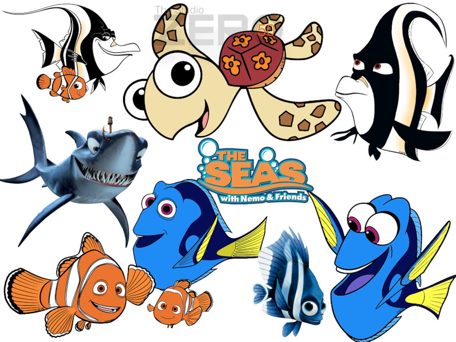 50 Finding Nemo Clipart 300DPI PNG Images Instant Download | Etsy