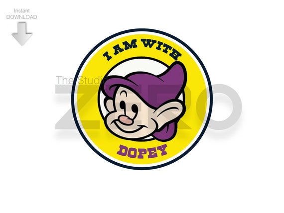 Run Disney Marathon 2017 I Am With Dopey Digital Clipart Etsy