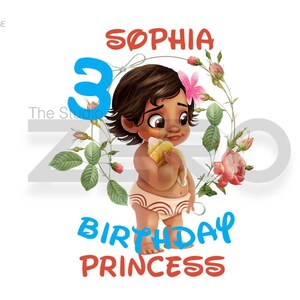 Disney Moana Baby Personalize Birthday Clipart Printable Etsy