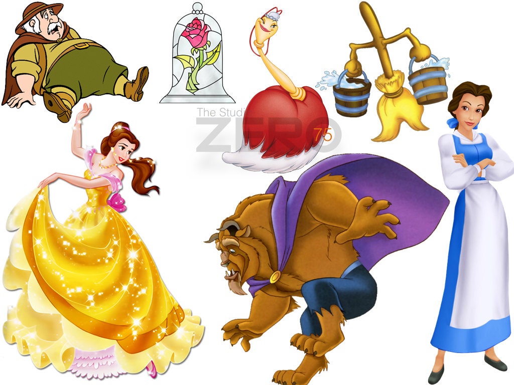 75 Beauty N Beast Digital Clipart 300DPI PNG Images Instant | Etsy