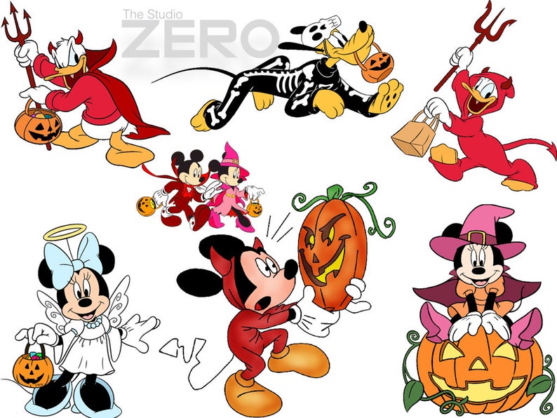 100 Halloween Clipart Disney Halloween Instant Download - Etsy