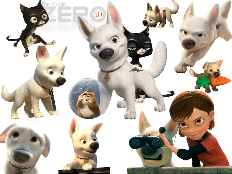 50 Disney Bolt Clipart Instant Download 300 DPI Printable Etsy