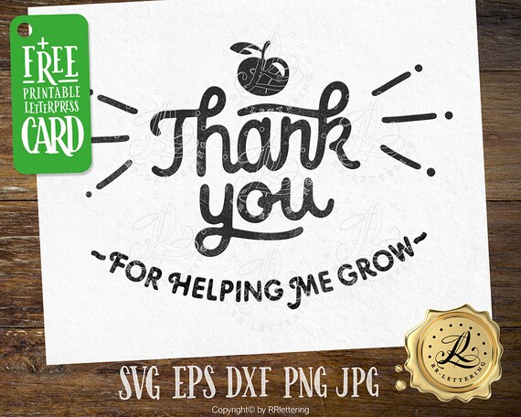 Download Teacher Svg Thank You Svg Thank You Teacher Hand Lettered Svg Etsy