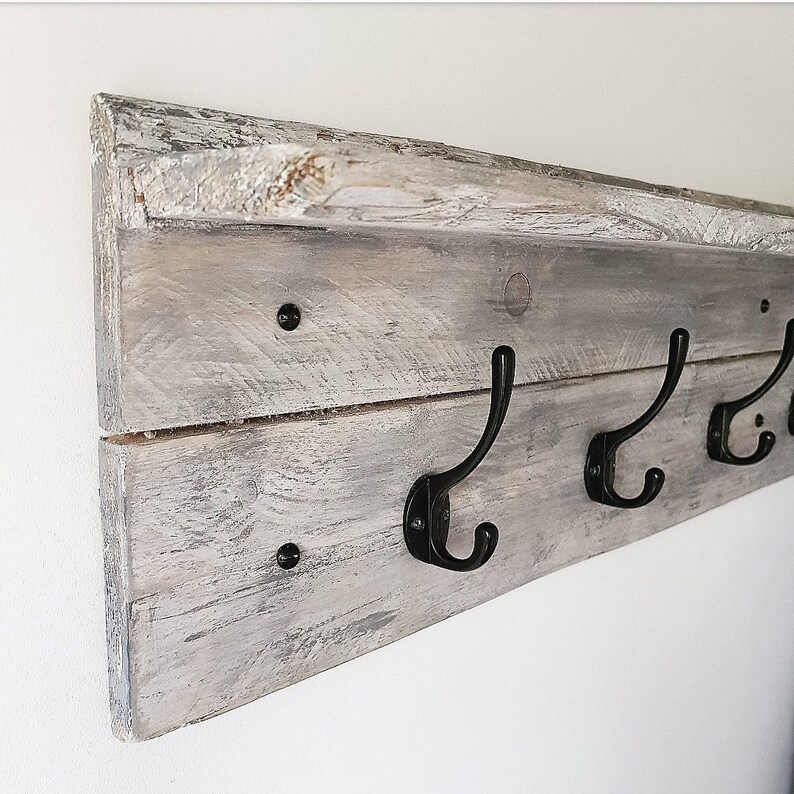 Reclaimed Coat Rack Shelf Wooden Coat Rack Handmade Etsy