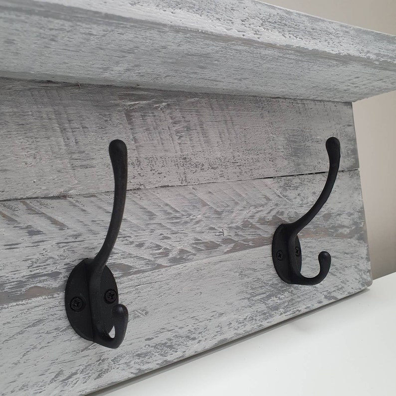 Reclaimed Coat Rack Shelf Wooden Coat Rack Handmade Etsy