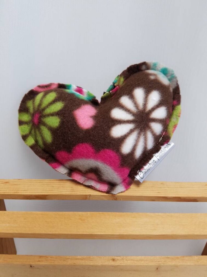 Dog ToyChihuahua ToySmall Dog ToyTiny Pet ToyFabric ToysSqueak-less Dog ToyQuality Made Pet ToyPet GiftFleece Dog ToyHeart Toy