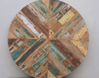 Mesa de comedor de madera recuperada rústica, mesa de centro de madera recuperada / mesas de madera recuperada vintage / tapas de taburete / tapas de mesa de centro