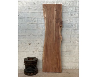 Tablero de comedor de borde vivo de madera de acacia rústica, tablero de mesa de café de madera de acacia / tableros de mesa de madera recuperada / taburetes / tableros de mesa de café