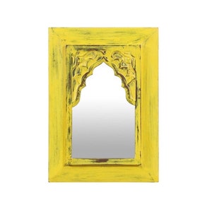 Indian arch mirror frame mehrab mirror frame, jharokha frame, distressed wall wooden mirror frame, indian furniture and home decor