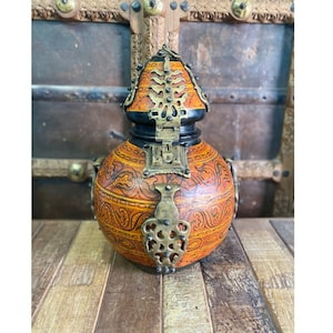 Scatola kerala vintage in legno bella e sorprendente / scatola di gioielli petti nettor rosso / finitura in palissandro e ottone / regalo unico per la festa della mamma