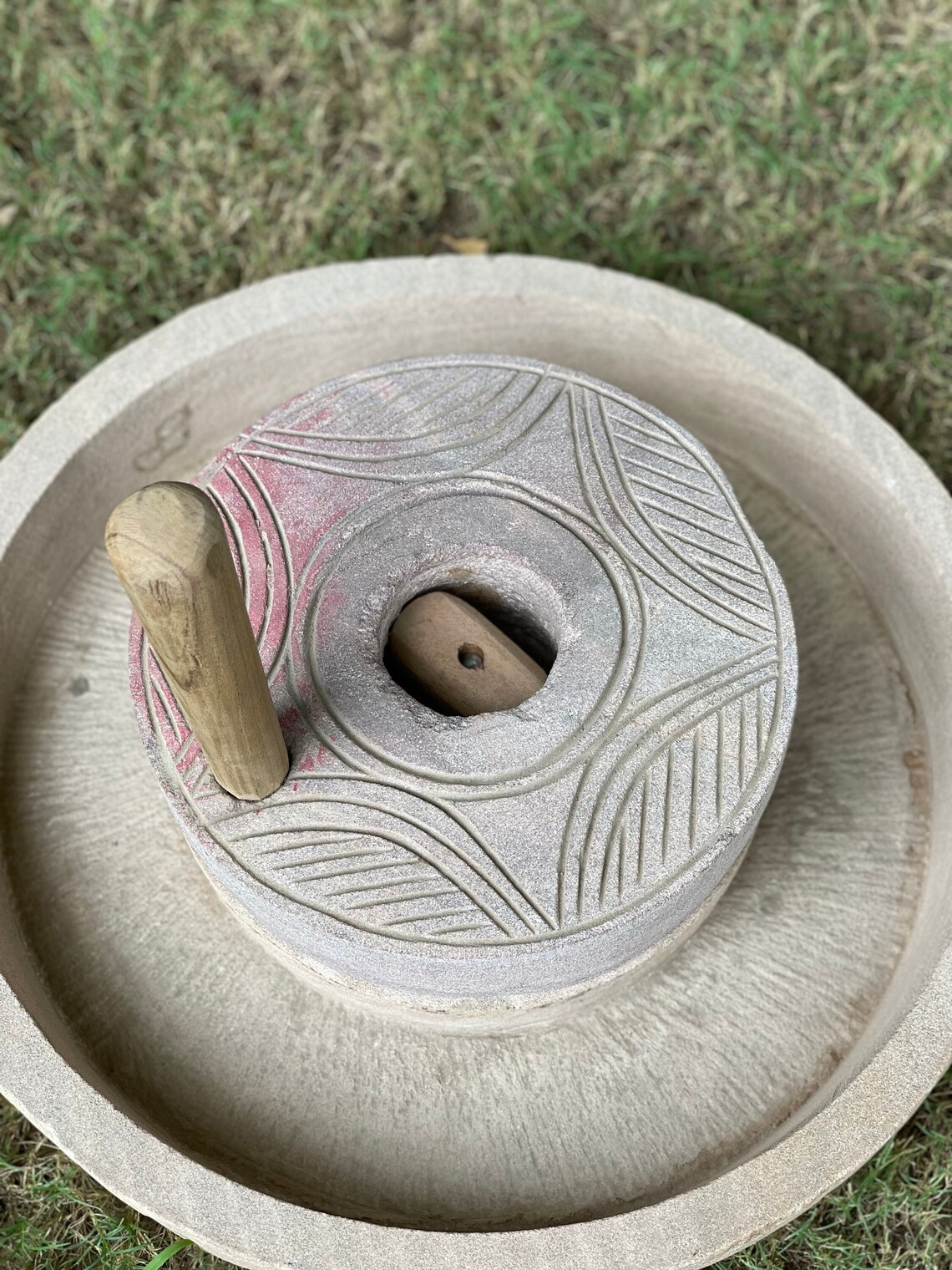 Indian Chakki Stone Grain Grinder Pulses Spices Grinder Etsy