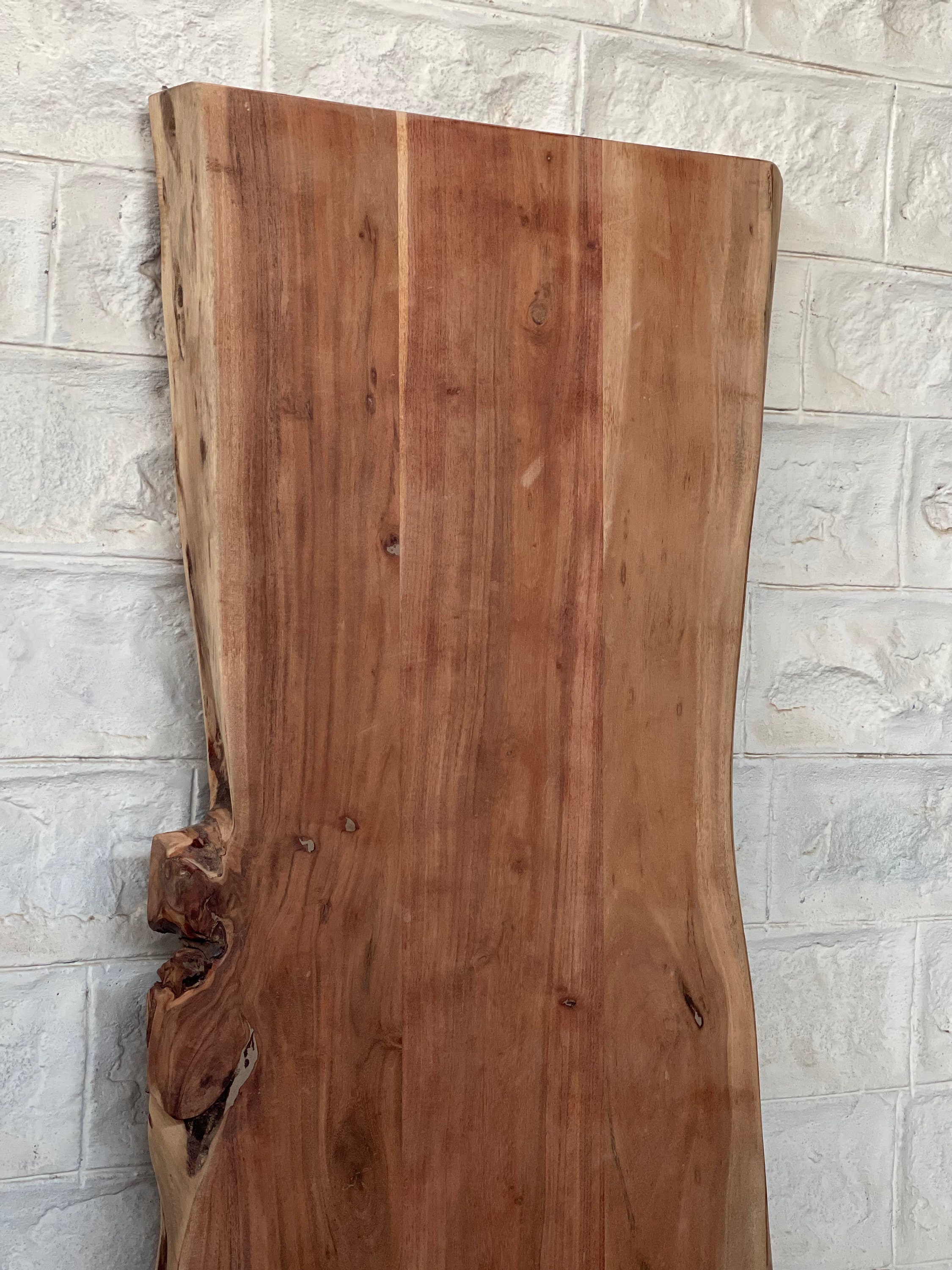 Rustic Acacia Wood Live Edge Dining Table Top, Acacia Wood Coffee Table Top/ Reclaimed Wood