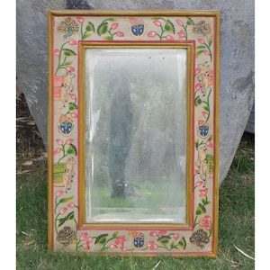 Indian wall frame, indian jharokha frame, mehrab frame, wooden wall mirror, indian furniture, wooden wall decor frame, carved wall mirror