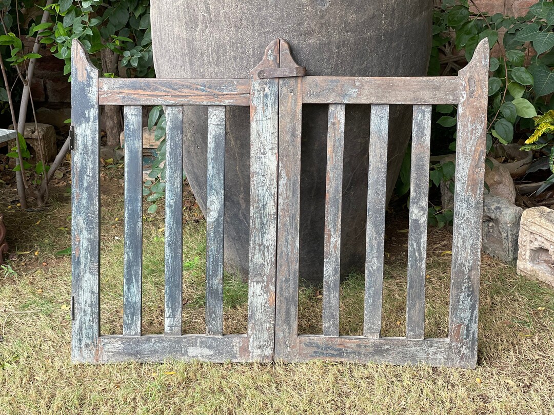 Vintage Indian Garden Gate or dog Door Vintage Indian Teak Wood and