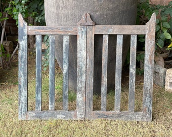 Vintage indian garden gate or “dog” door vintage indian teak wood and iron barn door, dog gate, vintage doors and gates, indian furniture