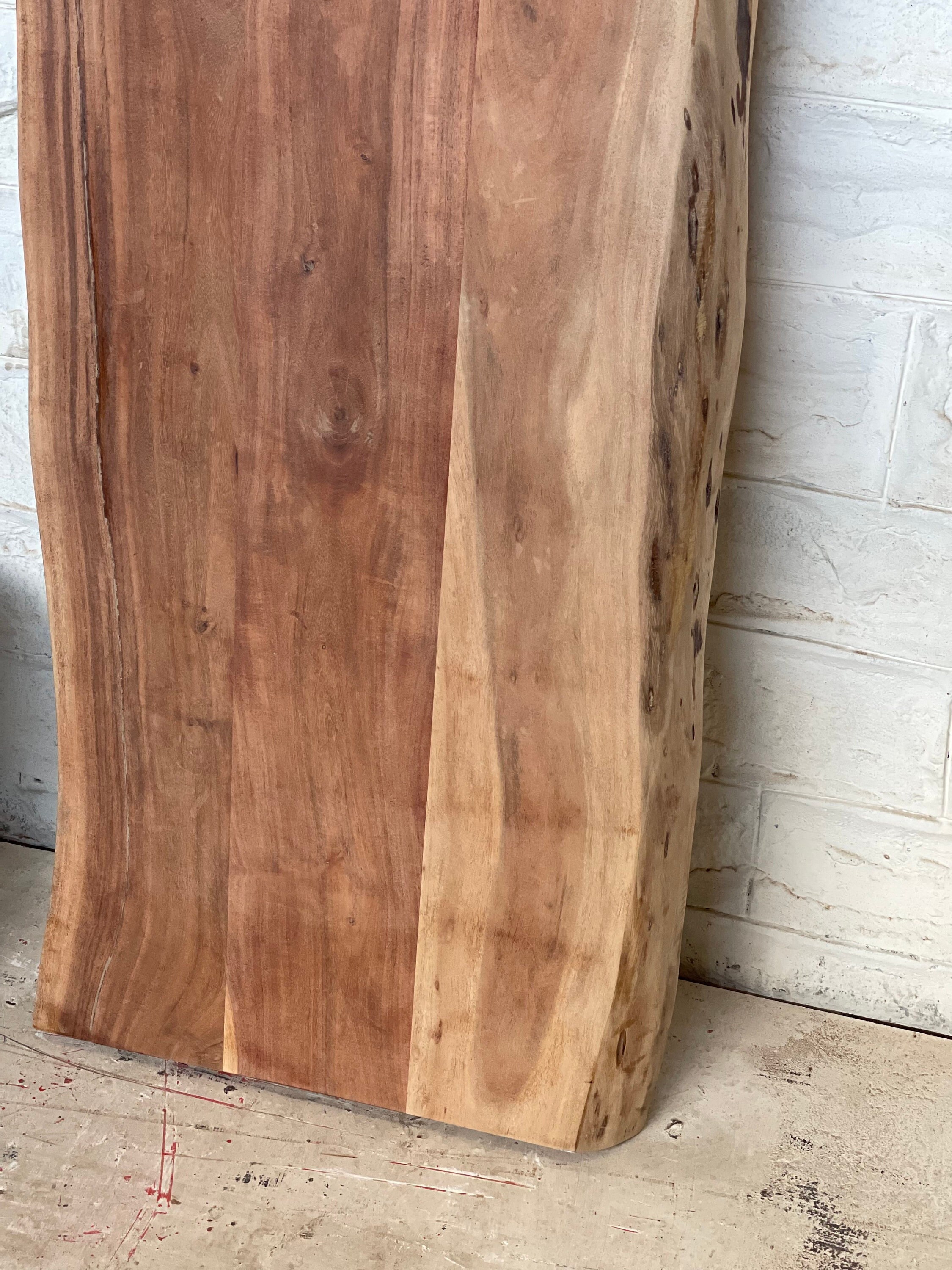 Rustic Acacia Wood Live Edge Dining Table Top, Acacia Wood Coffee Table Top/ Reclaimed Wood