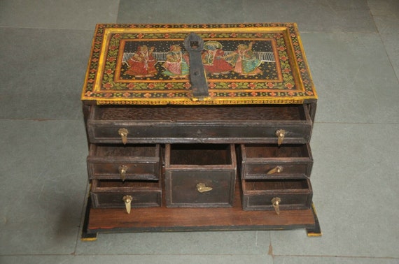 Boîte à thé inox verte artisanat indien diam 9 cm|Comptoirs de Magellan