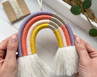 Advanced Make a Rainbow Kit! Macrame rainbow DIY craft kit