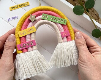 Joyful Make a Rainbow Kit! Macrame rainbow DIY craft kit