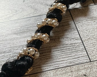Loc Jewelry, Pearl Hair Jewelry, Braid Jewelry, Bridal Accessories, Bridal Shower Gift, Handmade dreadlock jewelry, Sisterlock jewelry