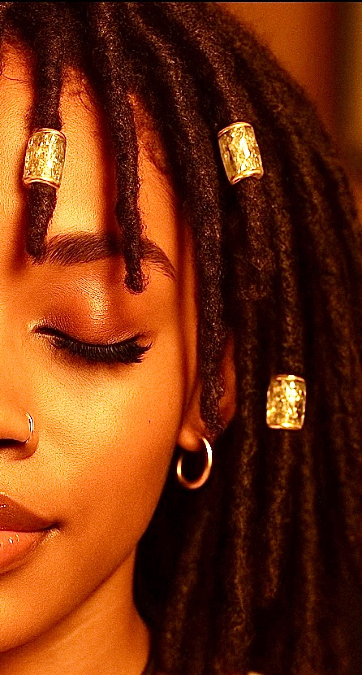 Loc Jewelry, Sun Catcher Dreadlock Beads, Large Hole Beads, Festival Hair Accessories, Handmade Hair Beads for Braids and loc extensions