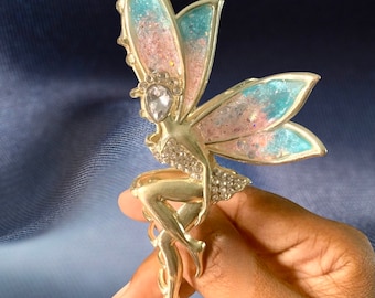 Customizable Hair Claw Clip, Metal Rhinestone Fairy Hairclaw Clip, Hair Claw Clip, Metal Hair clip, Custom Colors Hair accessories
