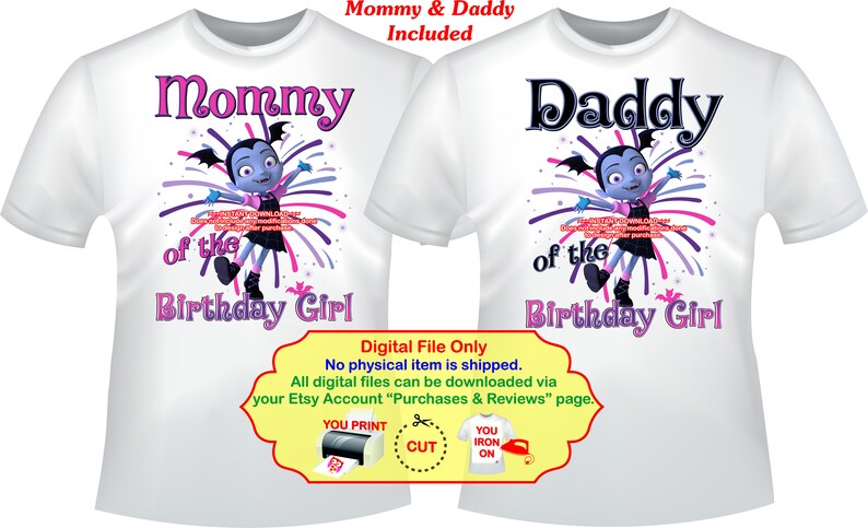 Download Personalized Diy Mommy Shirt Vampirina2rmomdad Daddy Shirt Birthday Girl Party Printables Vampirina Birthday Iron On Transfer Paper Party Kids Kids Crafts Brainchild Net