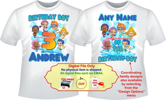 Download Bubble Guppies Birthday Shirt Design Png Iron On Transfer Digital File Art Collectibles Drawing Illustration Delage Com Br