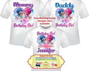 Shimmer and Shine Sparkle Birthday Shirt