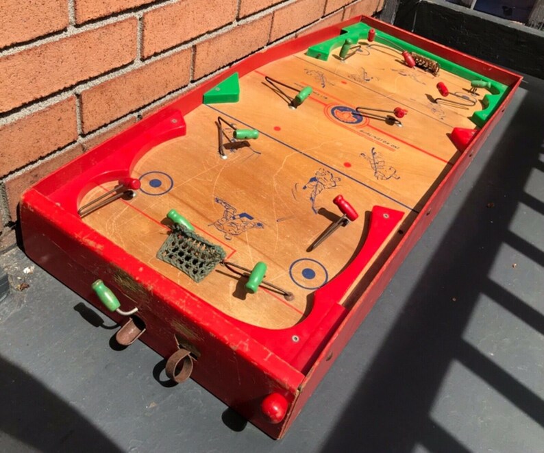 Vintage 1950s MUNRO Table Top HOCKEY Game Working Etsy