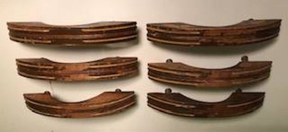 Vintage Grooved Maple Drawer Pulls With Screws Lot Of 6 Etsy