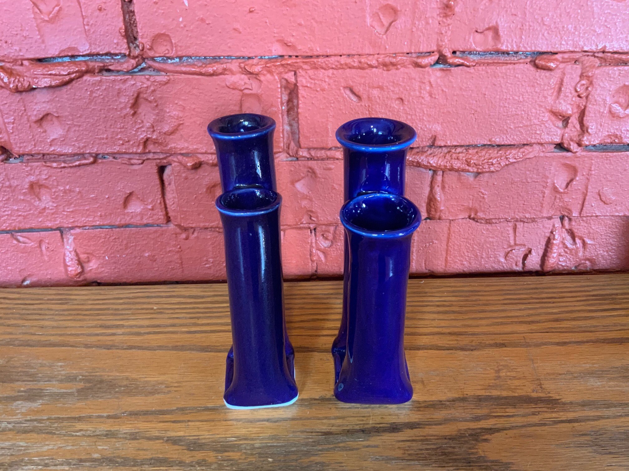 Vintage Blue Porcelain Candle Holders. Etsy