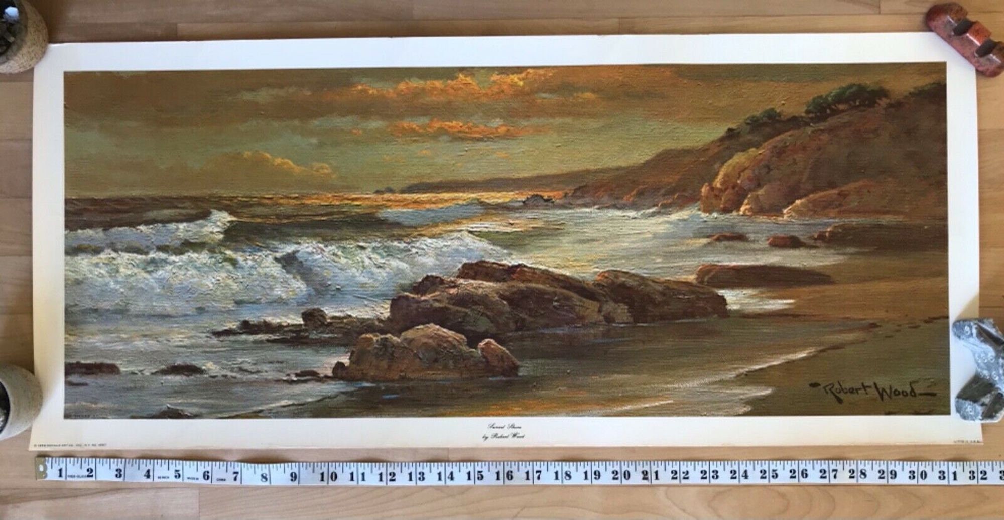 1959 Robert Wood Lithograph Sunset Shore Donald Art Co NY | Etsy