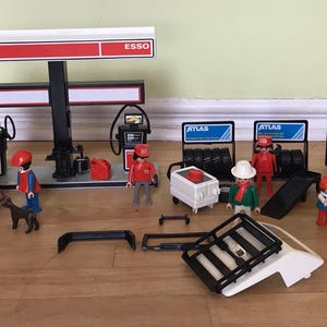 Vintage Playmobil ESSO Petrol Station. Not complete.